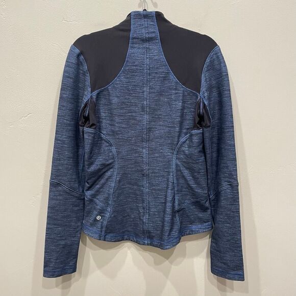 Lululemon Forme Jacket Reversible Slub Denim Limitless Blue / Black - Size: 10 - Picture 4 of 12